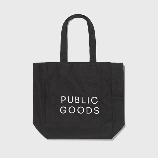 Black Reusable Cotton Tote Bag Public Goods