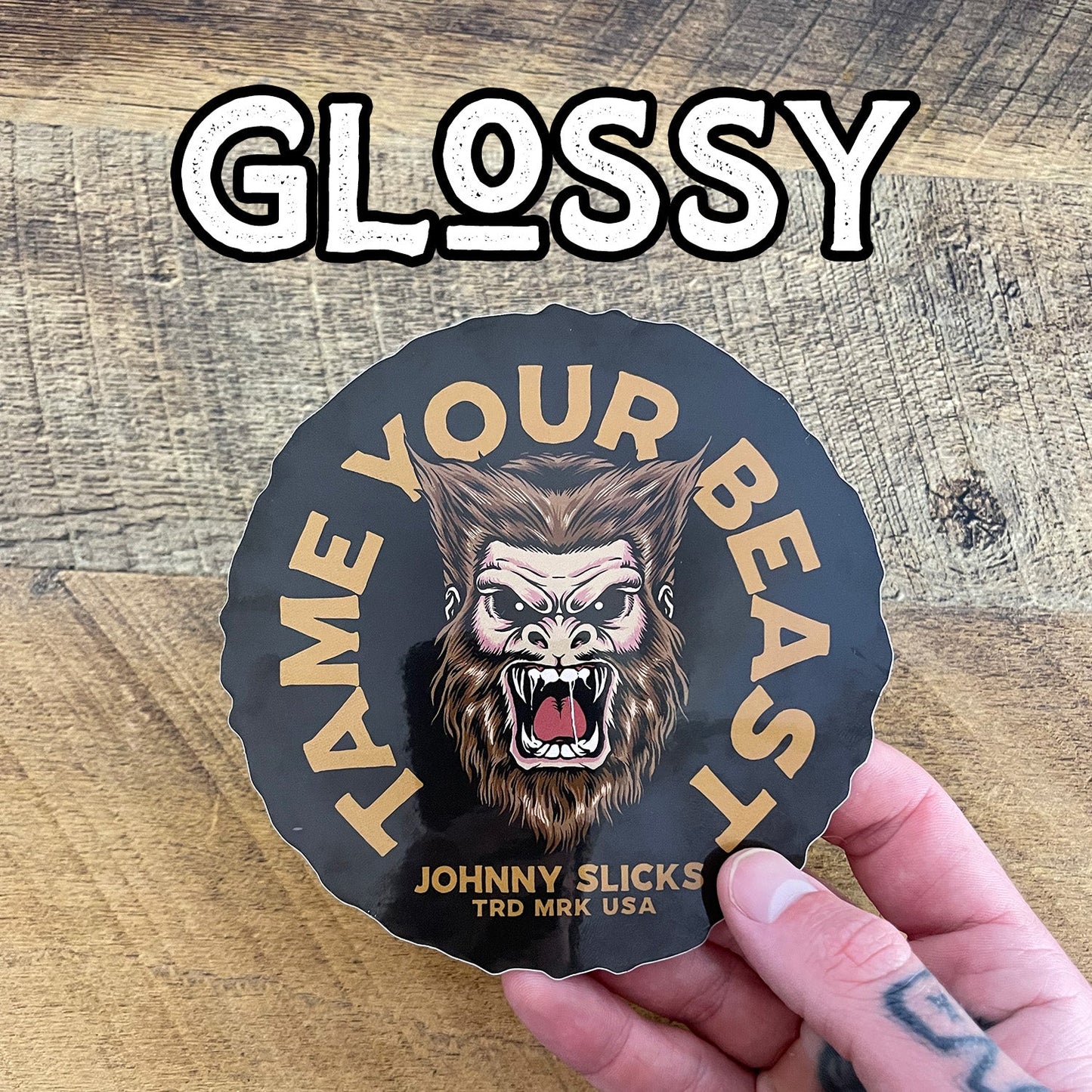 Johnny Slicks Tame Your Beast Slicker Johnny Slicks Black Large (5") Glossy