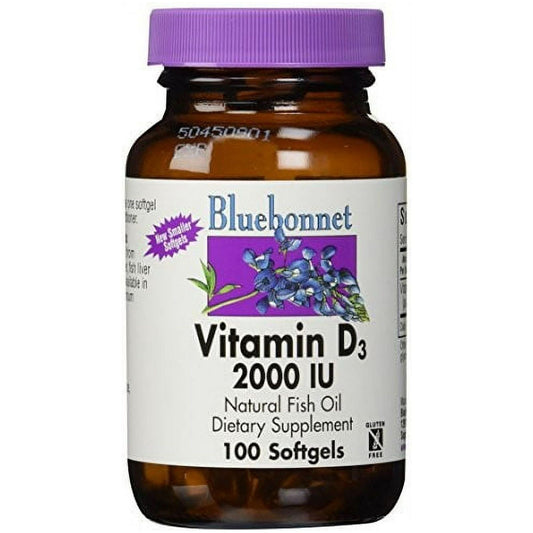 Bluebonnet Vitamin D3 2000 IU Natural Fish Oil, 100 Softgels Vitamins & Supplements Pasteur Pharmacy