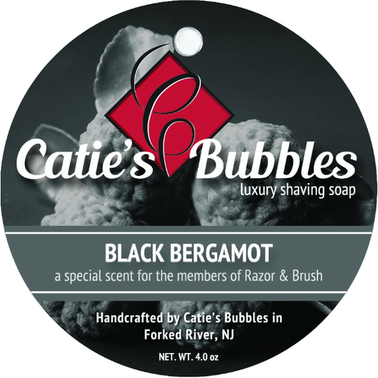 Catie's Bubbles Black Bergamot Shaving Collection Shaving Set Pasteur Pharmacy Shaving Soap 4oz
