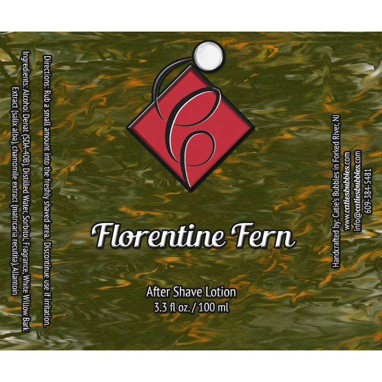 Catie's Bubbles Florentine Fern Shaving Collection Shaving Set Pasteur Pharmacy Aftershave 3.3oz