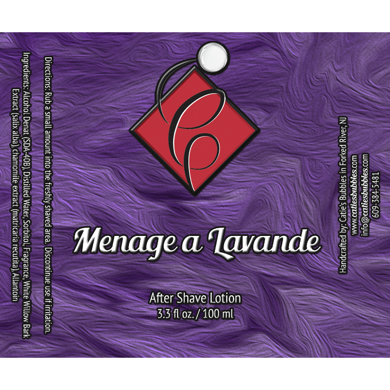 Catie's Bubbles Menage a Lavande Shaving Collection Shaving Set Pasteur Pharmacy Aftershave 3.3oz