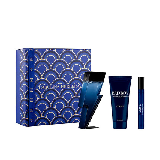 Carolina herrera bad boy cobalt 3 pcs set: 3.4 eau de parfum spray + 3.4 shower gel + 0.33 eau de parfum spray Men Fragrant Nest