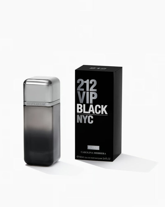 CAROLINA HERRERA 212 VIP BLACK ELIXIR 3.4 EAU DE PARFUM SPRAY FOR MEN MEN Fragrant Nest