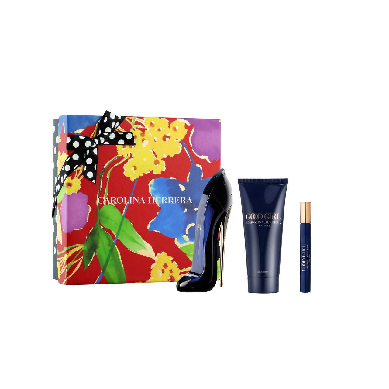 CAROLINA HERRERA GOOD GIRL 3 PCS SET: 2.7 EAU DE PARFUM SPRAY + 0.34 EAU DE PARFUM SPRAY + 3.4 BODY LOTION. Women Fragrant Nest