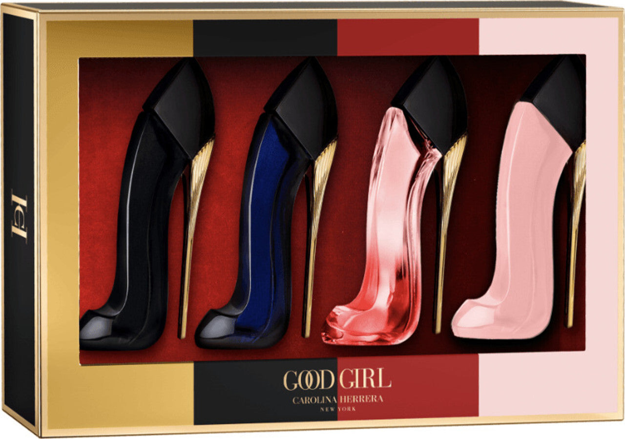 CAROLINA HERRERA 4 * 7 ML EAU DE PARFUM MINI SET: GOOD GIRL BLUSH + VERY GOOD GIRL + GOOD GIRL + VERY GOOD GIRL ELIXIR WOMEN Fragrant Nest
