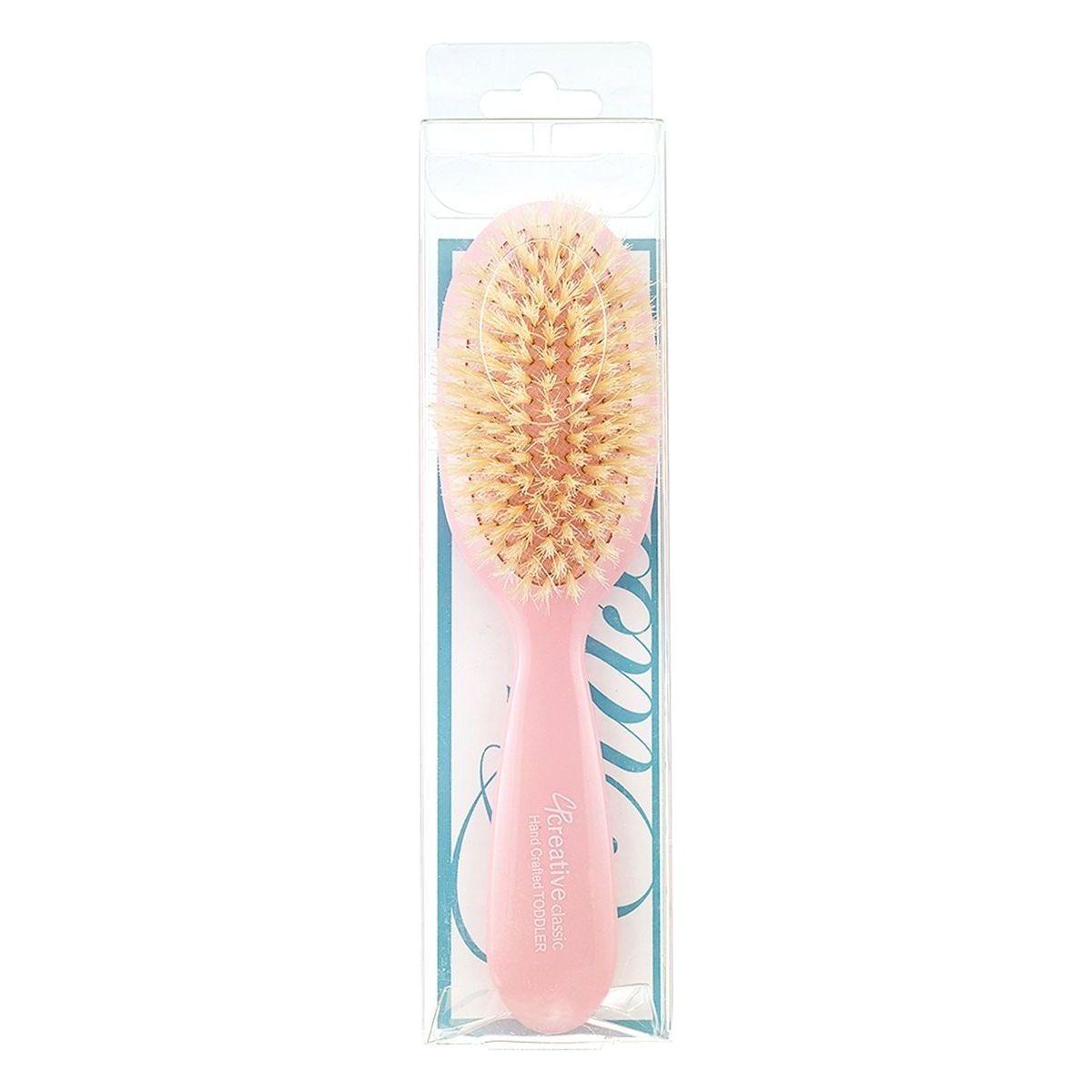 Classic Toddler/Baby Soft Boar Bristle Hair Brush-Colors-Blue-Pink-Silver Hair Brush Pasteur Pharmacy