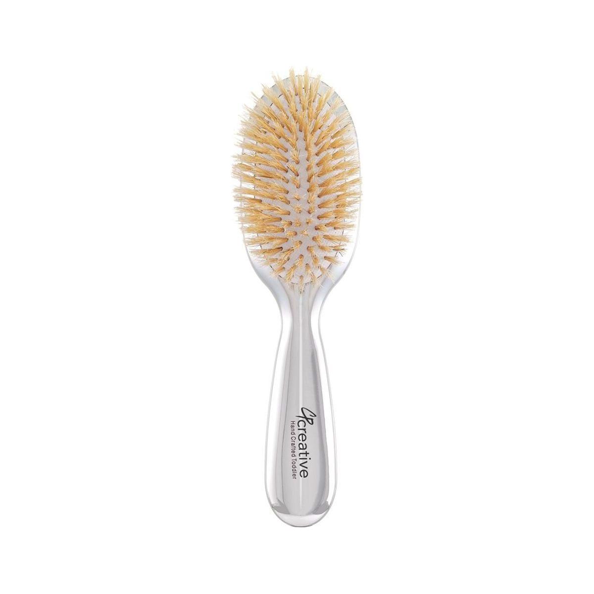 Classic Toddler/Baby Soft Boar Bristle Hair Brush-Colors-Blue-Pink-Silver Hair Brush Pasteur Pharmacy Silver