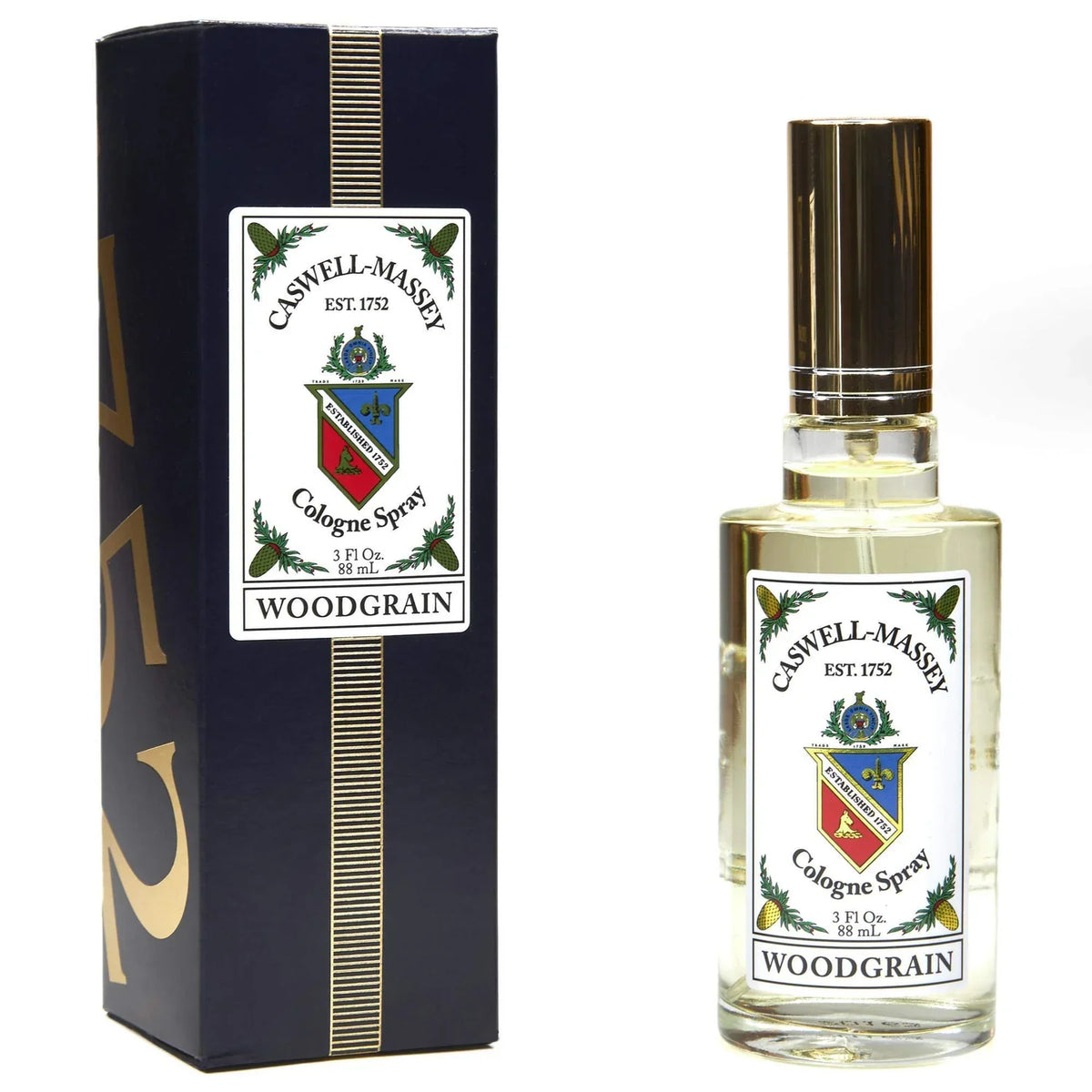 Eau de Cologne Caswell-Massey Woodgrain Sandalwood Gold Cap, 88 ml