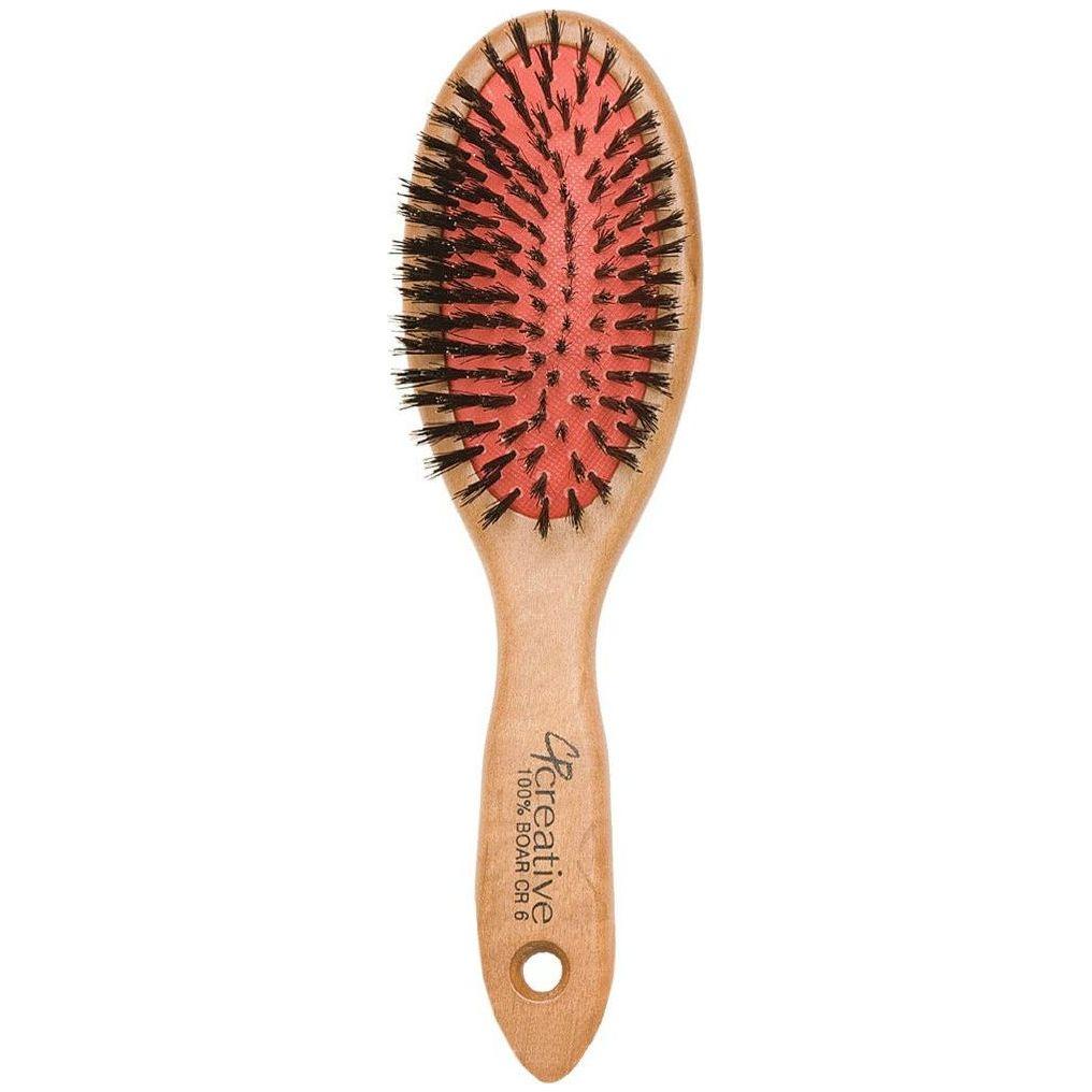 Eco-Friendly Boar Bristle Paddle Wood Hair Brush Hair Brush Pasteur Pharmacy CR6 (8.25")