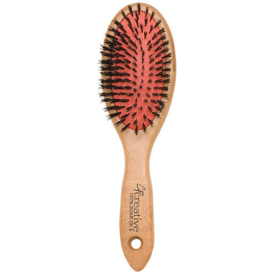 Eco-Friendly Boar Bristle Paddle Wood Hair Brush Hair Brush Pasteur Pharmacy CR6 (8.25")