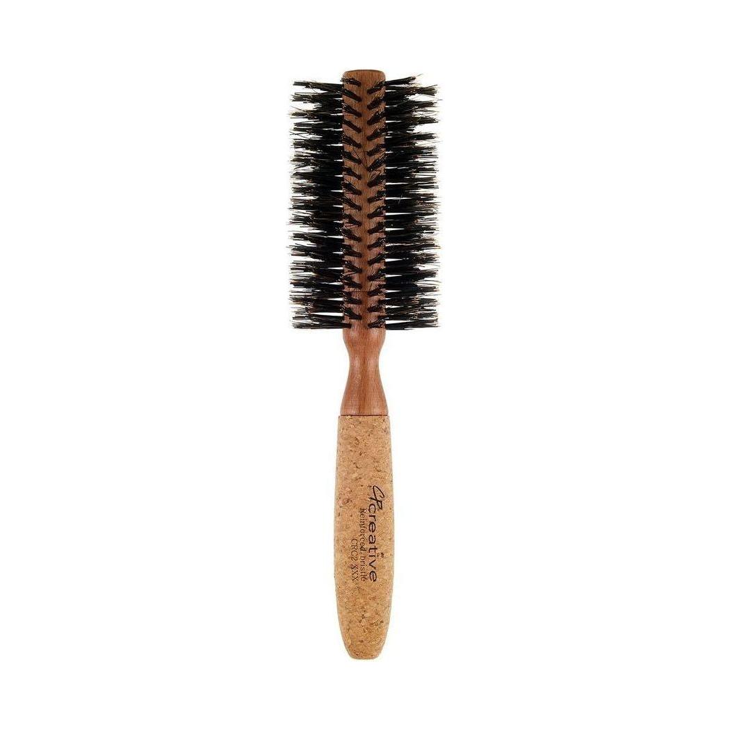 Eco-Friendly Birchwood and Cork Boar Bristle Round Hair Brush Hair Brush Pasteur Pharmacy CRC2 XL (2.75)