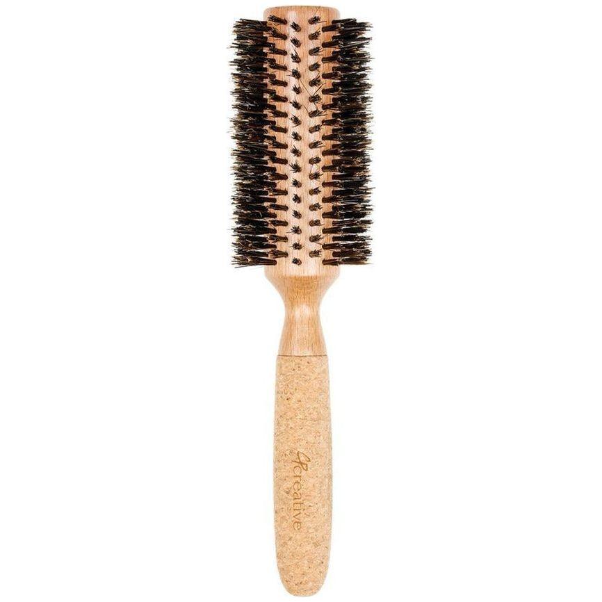 Eco-Friendly Birchwood and Cork Boar Bristle Round Hair Brush Hair Brush Pasteur Pharmacy CRC4XX (2.5")