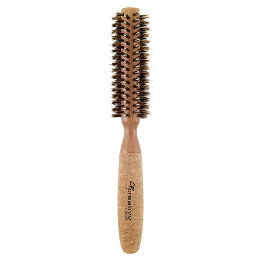 Eco-Friendly Birchwood and Cork Mixed Boar Bristle Round Hair Brush Hair Brush Pasteur Pharmacy CRCM2 (1.25")