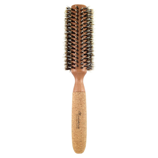 Eco-Friendly Birchwood and Cork Mixed Boar Bristle Round Hair Brush Hair Brush Pasteur Pharmacy CRCM4 (2")