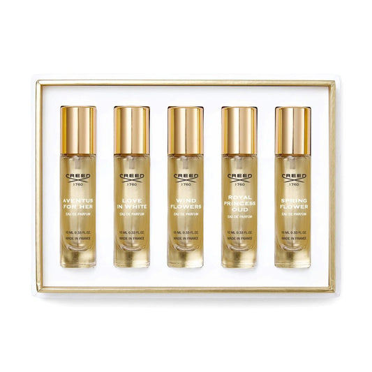 Creed 5 * 0.33 eau de parfum spray set for women: aventus for her + love in white + wind flowers + royal princess oud + spring flower WOMEN Fragrant Nest