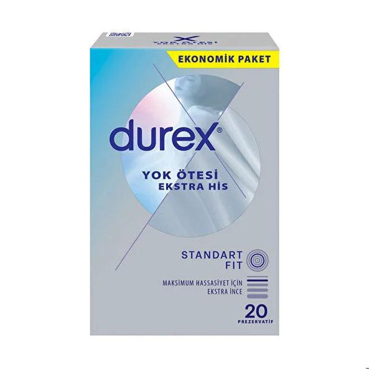 Préservatifs Durex Extra Sensitive - Fins pour un plaisir intense, sexe sûr, boîte de 20