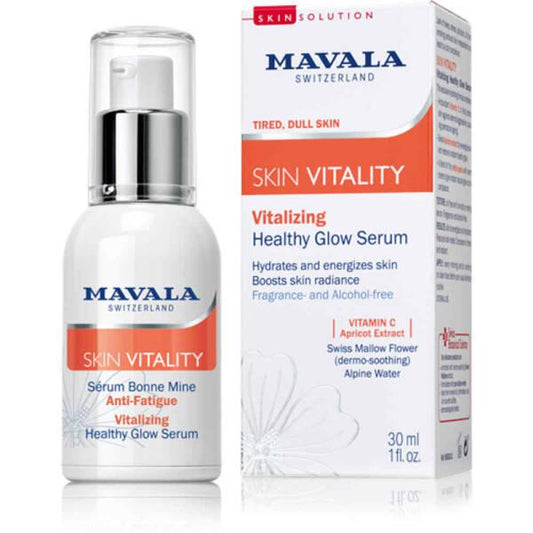 Mavala Face Serum - Anti-aging Vitamin C Serum for Healthy Glow, Non-greasy Skincare