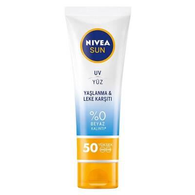 Crème solaire visage Nivea SPF 50 anti-âge et anti-taches : protection solaire ultime pour une peau jeune et éclatante (50 ml)