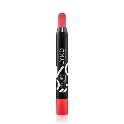 Rouge à lèvres LYKD Chubby Strawberry Pie : hydratant, application facile, couleur naturelle et vive - mécanisme rétractable, aucun taille-crayon nécessaire