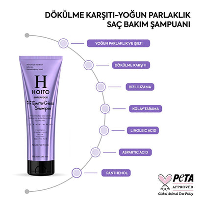 Hoito Superfood : Shampoing anti-chute pour la pousse, la brillance et la force des cheveux - Shampoing à la biotine