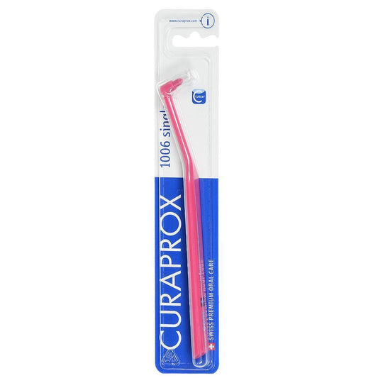 Curaprox 1006: Cepillo dental de un solo penacho para limpieza de precisión, implantes dentales y cuidado de ortodoncia: alcance cada diente para una salud bucal óptima.