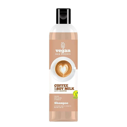 Vegan Hair Desserts: Coffee & Soy Milk Latte Shampoo - Strengthens Thinning Hair, Antioxidant Rich, Gentle for Sensitive Scalp - 300ml