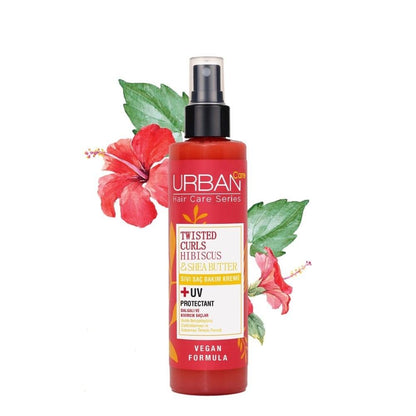 URBAN Care Twisted Curls Crème de soin liquide à l'hibiscus et au beurre de karité pour cheveux bouclés et ondulés - Hydratante, nourrissante, 200 ml