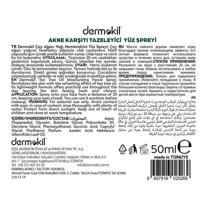 Brume visage anti-imperfections à l'huile d'arbre à thé Dermokil 50 ml
