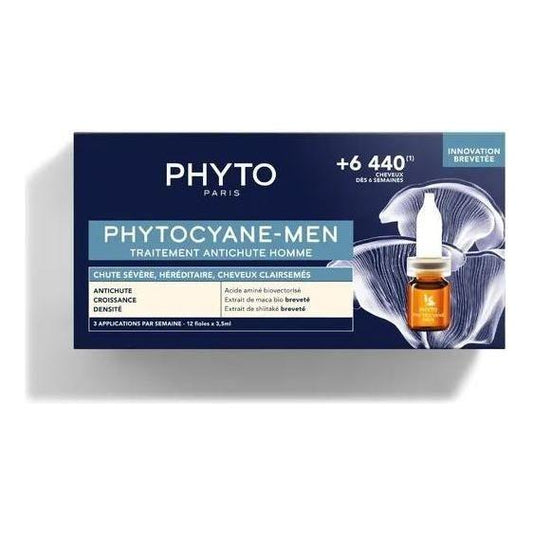 Phyto Phytocyane-Men Anti-Hair Loss Treatment for Men 12x3.5ml Hair Loss Treatment Pasteur Pharmacy