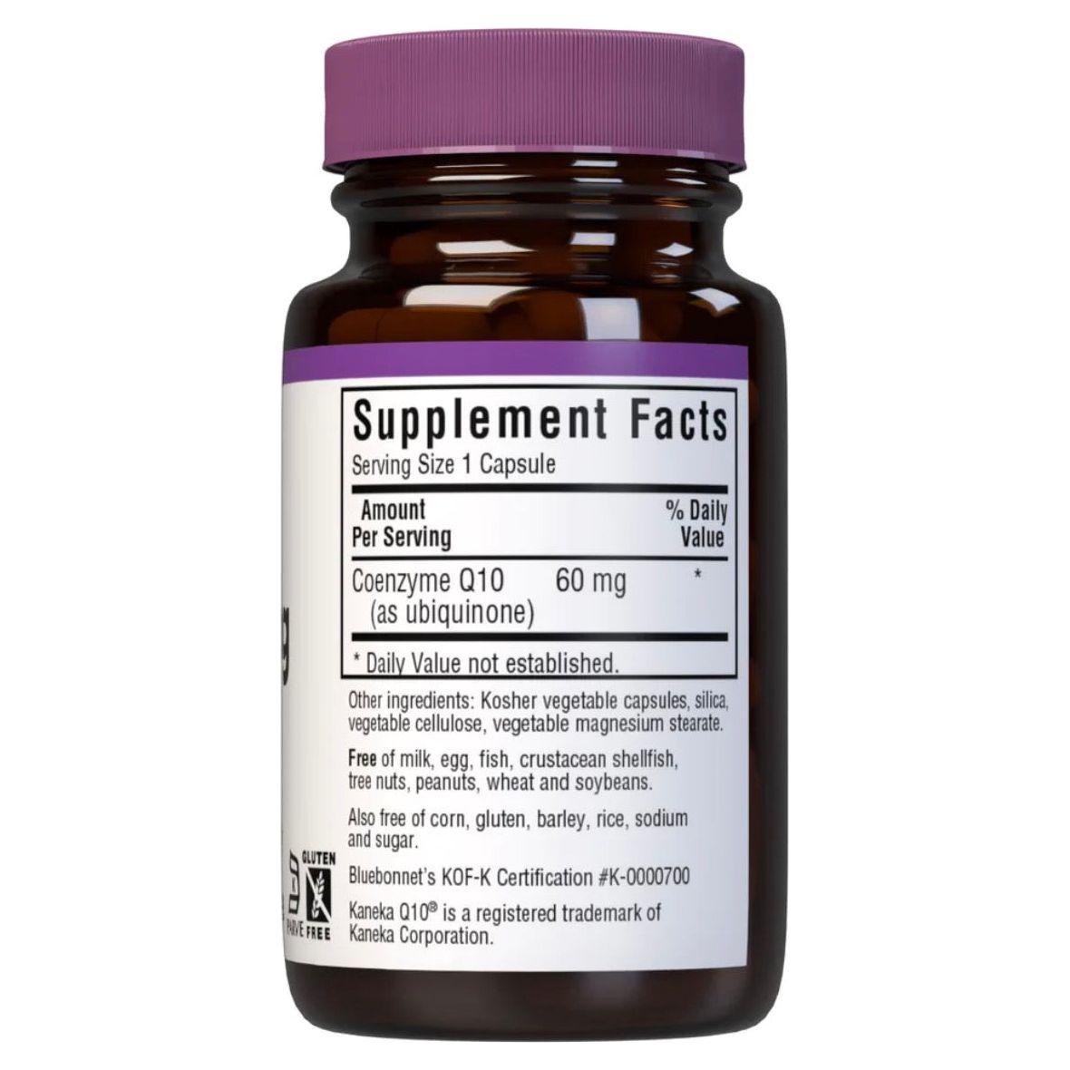 Bluebonnets CoQ10 60 mg 30 Vegetarian Softgels Dietary Supplements Pasteur Pharmacy