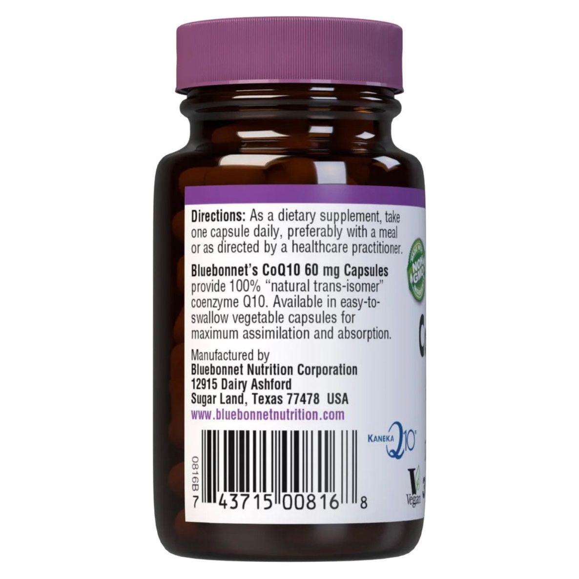 Bluebonnets CoQ10 60 mg 30 Vegetarian Softgels Dietary Supplements Pasteur Pharmacy