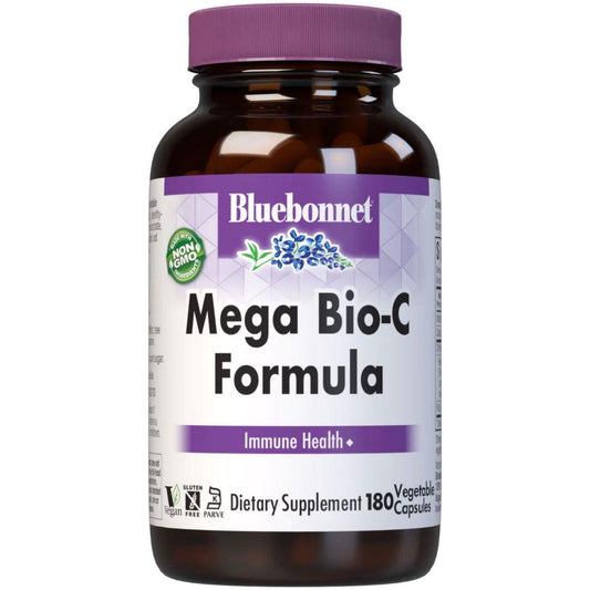 Bluebonnets Mega Bio-C Formula, 180 Vegetable Capsules Dietary Supplements Pasteur Pharmacy