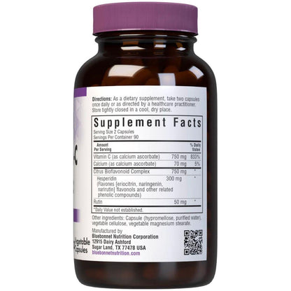 Bluebonnets Mega Bio-C Formula, 180 Vegetable Capsules Dietary Supplements Pasteur Pharmacy