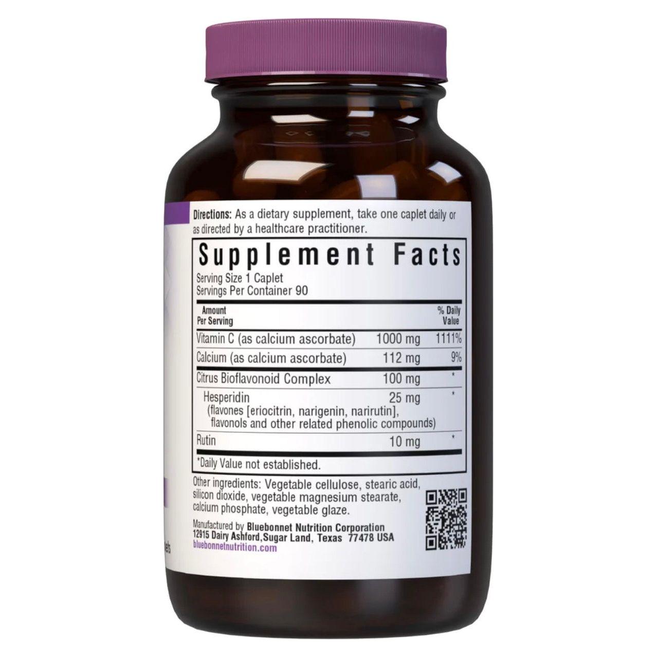 Bluebonnets Buffered Vitamin C-1000 mg, 90 Caplets Vitamins & Supplements Pasteur Pharmacy