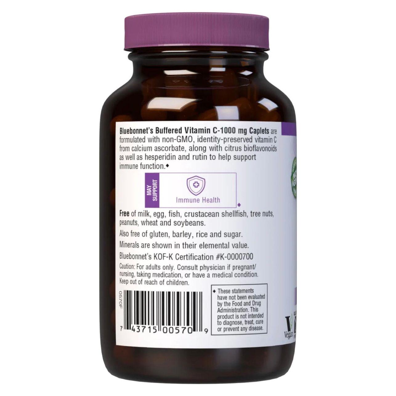 Bluebonnets Buffered Vitamin C-1000 mg, 90 Caplets Vitamins & Supplements Pasteur Pharmacy