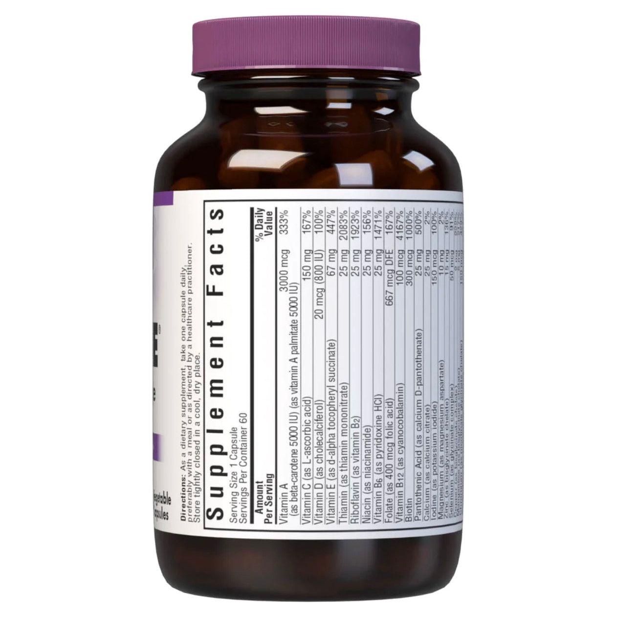 Bluebonnet Nutrition - Multi One Multivitamin & Multimineral Dietary Supplement, 60 Vegetable Capsules Multivitamin & Multimineral Dietary Supplement Pasteur Pharmacy