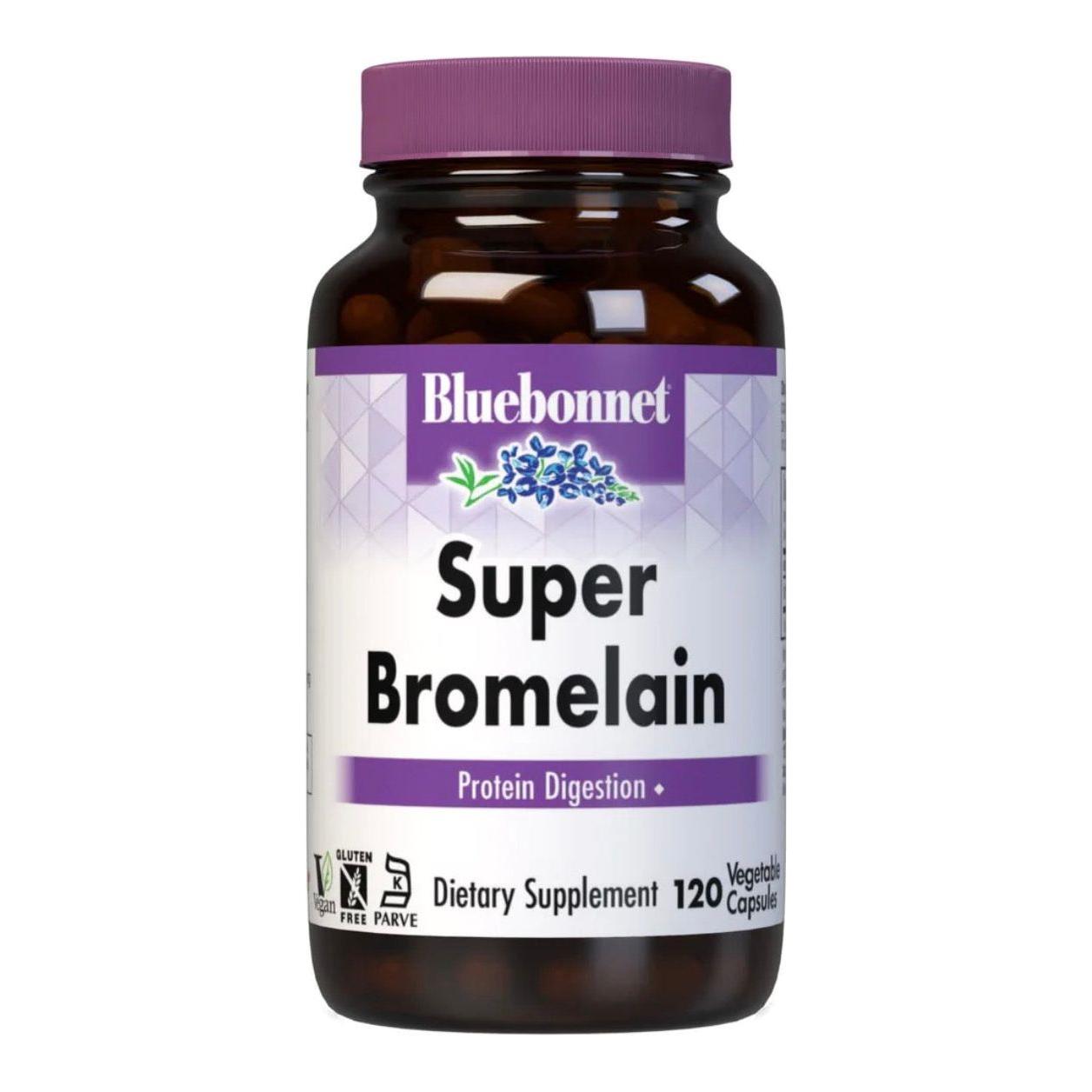 Bluebonnet Super Bromalain 500mg (2400 GDU/gm) 120 Vegetable Capsules Dietary Supplements Pasteur Pharmacy