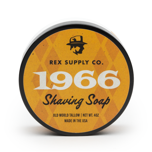 Rex Supply Co. 1966 Old World Tallow Shaving Soap 4 Oz Shaving Soap Pasteur Pharmacy
