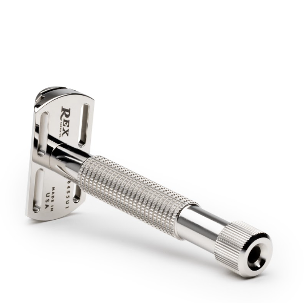 Rex Supply Co. Envoy XL Stainless Steel 3 Piece DE Razor RSC-108 DE Razor Pasteur Pharmacy