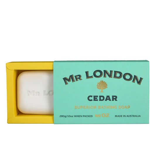 Mr London Cedar No 02 Superior Bathing Soap for Men 280g/10oz Bath Soap Pasteur Pharmacy