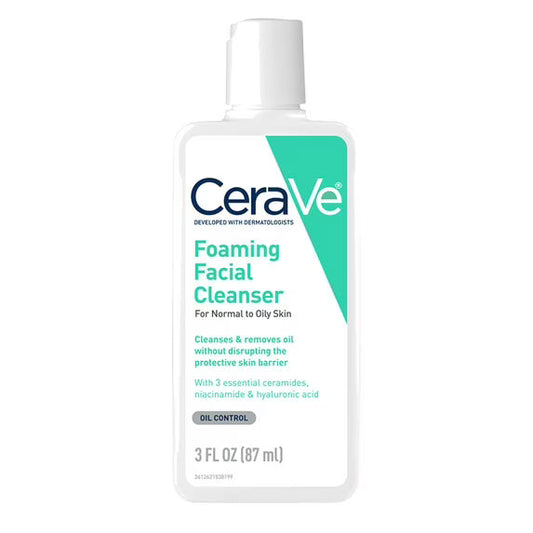 CeraVe Foaming Facial Cleanser, Liquid, 3 fl oz (Travel Size) Skin Care Pasteur Pharmacy