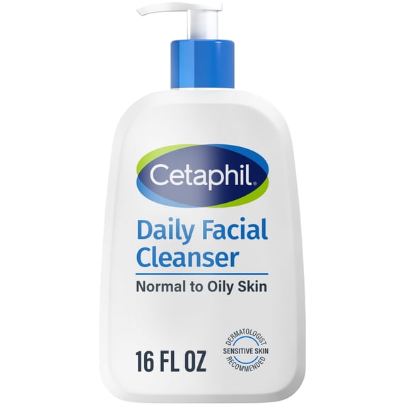 Limpiador facial diario Cetaphil, piel sensible de mixta a grasa - 16.0 Fl Oz