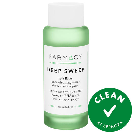 Deep Sweep : Lotion tonique nettoyante pour les pores au BHA 2 % - Exfolie, désincruste les pores et régule l'excès de sébum pour les peaux grasses à mixtes - Vegan et non testé sur les animaux
