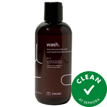 Wash - Gel douche et bain moussant au pH équilibré pour peaux sensibles - Formule douce et riche en vitamines