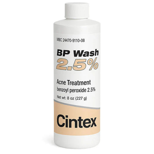 Benzoyl Peroxide 2.5% Acne Treatment Wash, 8 oz (227g) Liquid Skin Care Pasteur Pharmacy