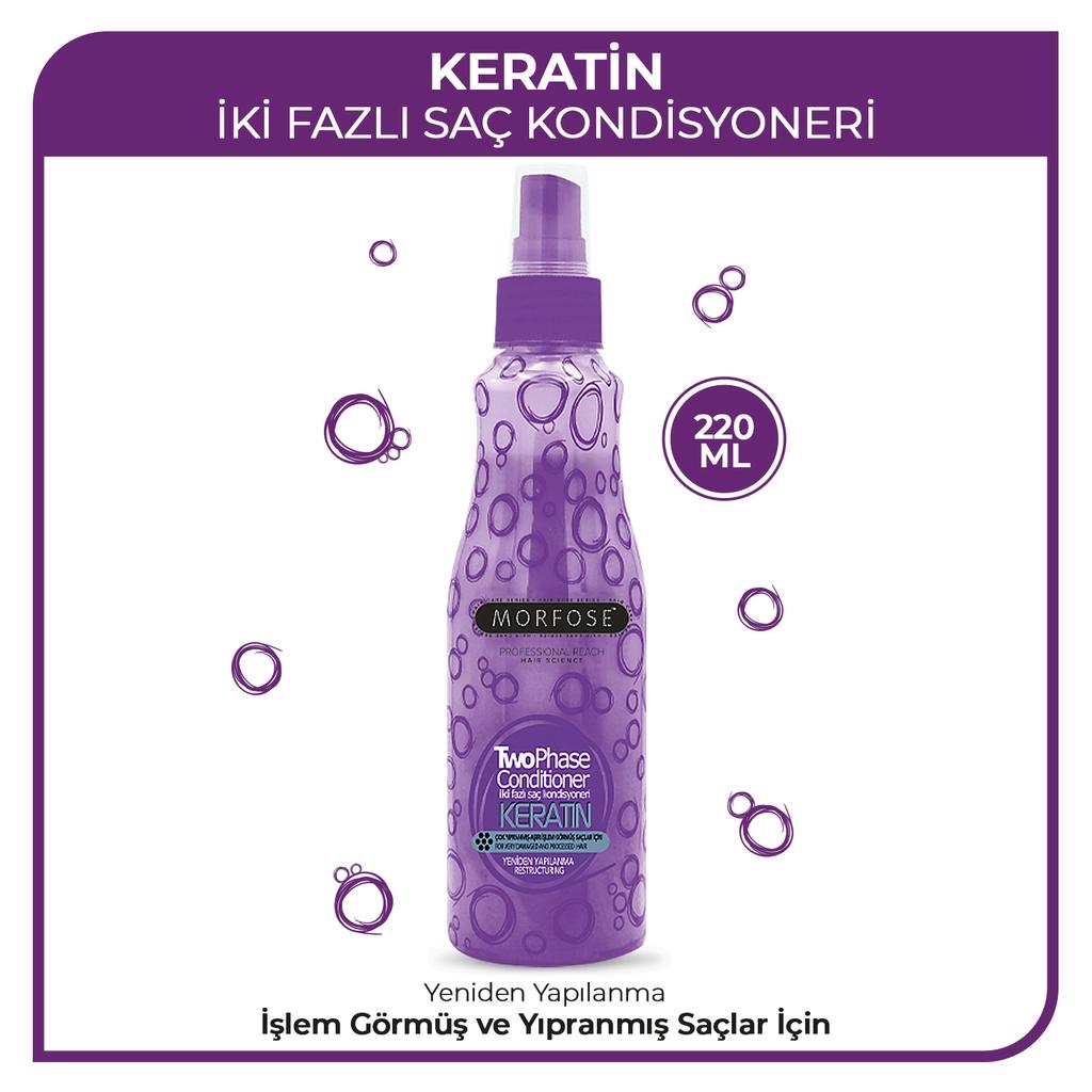 Acondicionador bifásico en spray con queratina Morfose 220 ml