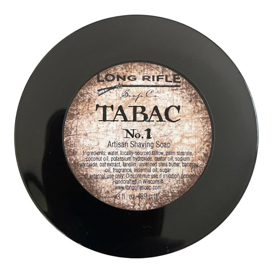 Long Rifle Soap Co. Tabac No.1 Shaving Collection Shaving Set Pasteur Pharmacy Container Pour Shaving Soap 3 oz