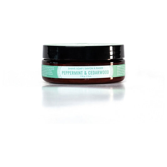 Educated Beards Peppermint & Cedarwood Shave Soap 4 oz Shave Soap Pasteur Pharmacy