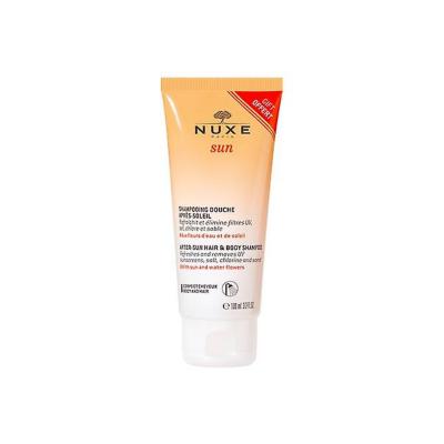 Champú para cabello y cuerpo Nuxe para después del sol - Sin sulfatos, sin parabenos, cuidado hidratante para después del sol para la piel y el cabello